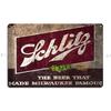 Beer Schlitz Metal Signs Pub Wall Wall Decor Printed Club Tin Sign Poster