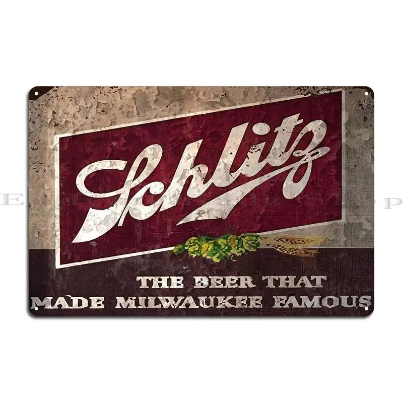 Beer Schlitz Metal Signs Pub Wall Wall Decor Printed Club Tin Sign Poster 20x30cm