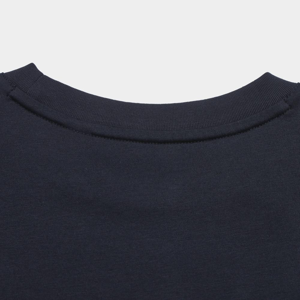 Fila Original Versatile Cute Dog Embroidery T-Shirt Women Tops Legendary-Blue F61W629106FNV
