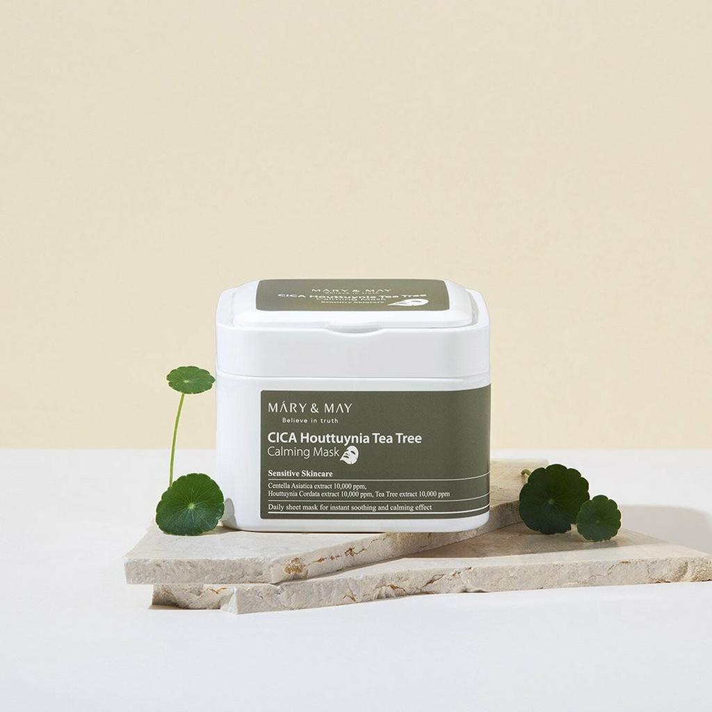 Mary&May CICA Houttuynia Tea Tree Calming Mask Sheets 30 arkuszy