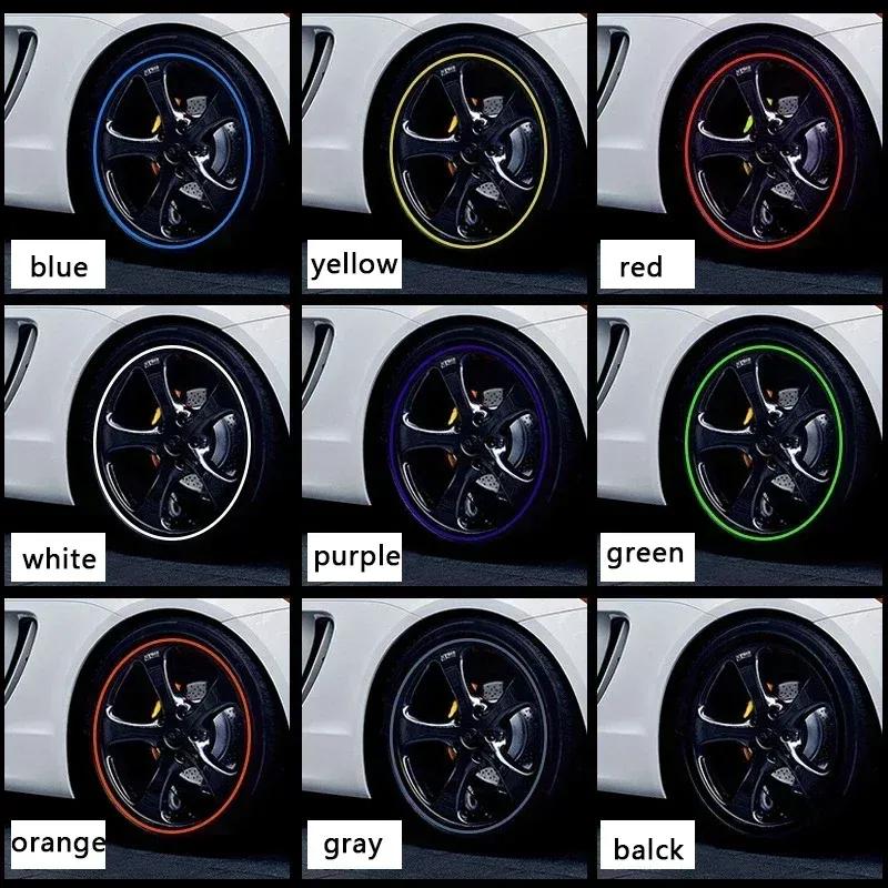 Universal 8M Car tires Styling Mouldings Rim Protect Strip Wheel Edge Protector Car Wheel Sticker Tire Protection Care Covers