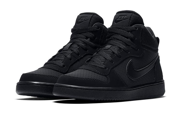 Nike Court Borough Mid 'Triple Black' GS 839977-001