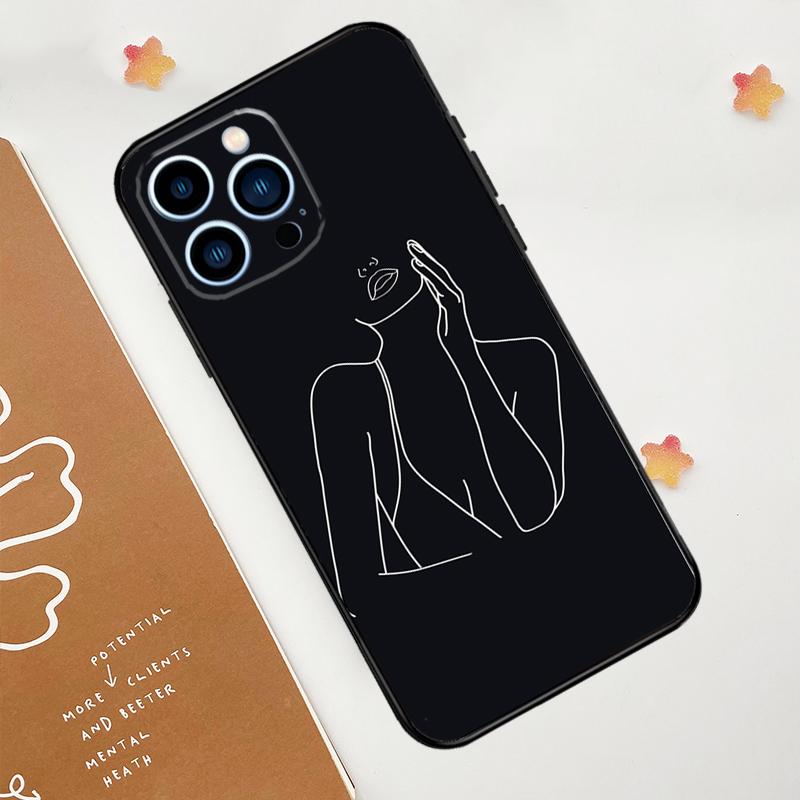 Sexy Nude Women Art Phone Case For iPhone 17 Pro Max 11 14 15 16 Pro Max 12 13 mini 16 Plus 16e 17 Air Funda