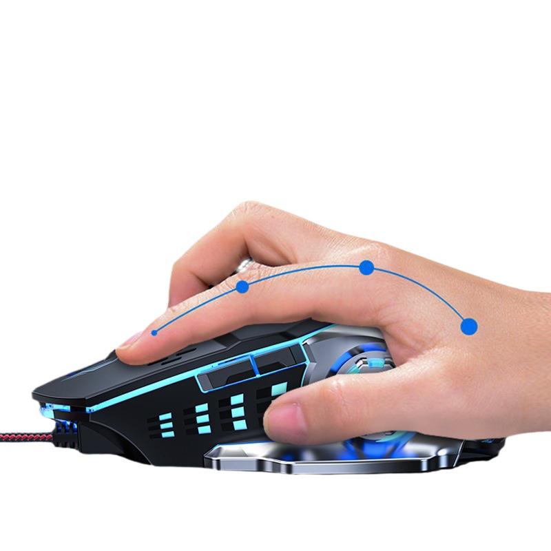 Luminous Wired eSports Gaming Mouse - Silent Mechanical USB for Home & Office