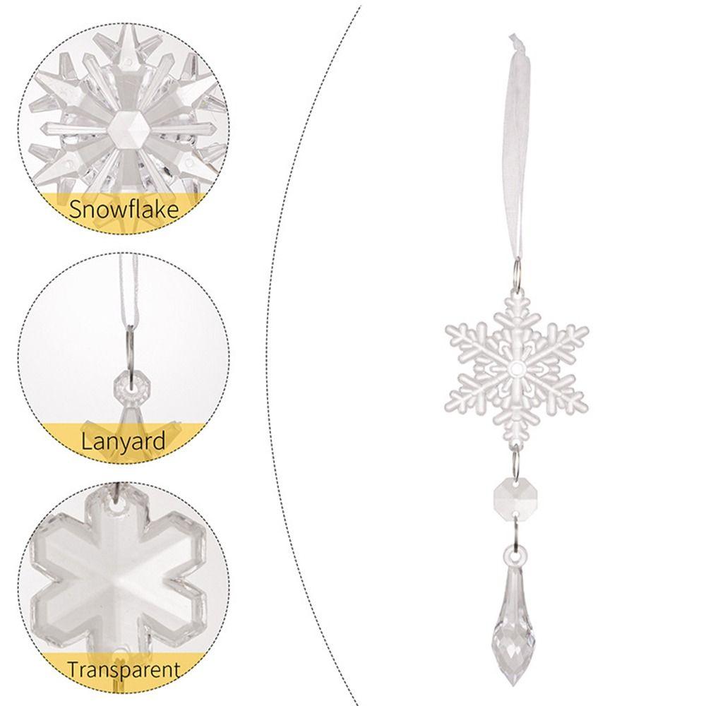 18 Pcs/Bag Icicle Drop Christmas Clear Icicle Pendants  Winter Party Decor