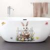 Easter Wall Stickers, Creative Gentleman Bunny Decor, Self-Adhesive Wall Art for Bedroom Living Room Holiday Background Decoration