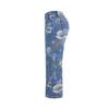 Women's Printed Denim Straight Wide Leg Pants Jeans Women  Women's High-waisted Floral Print Jeans Light Wash Straight-leg Casual Pants