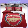 Arsenal Soccer Printed Bed Linen Set With Brushed Fabric For Teen Room Home Decor