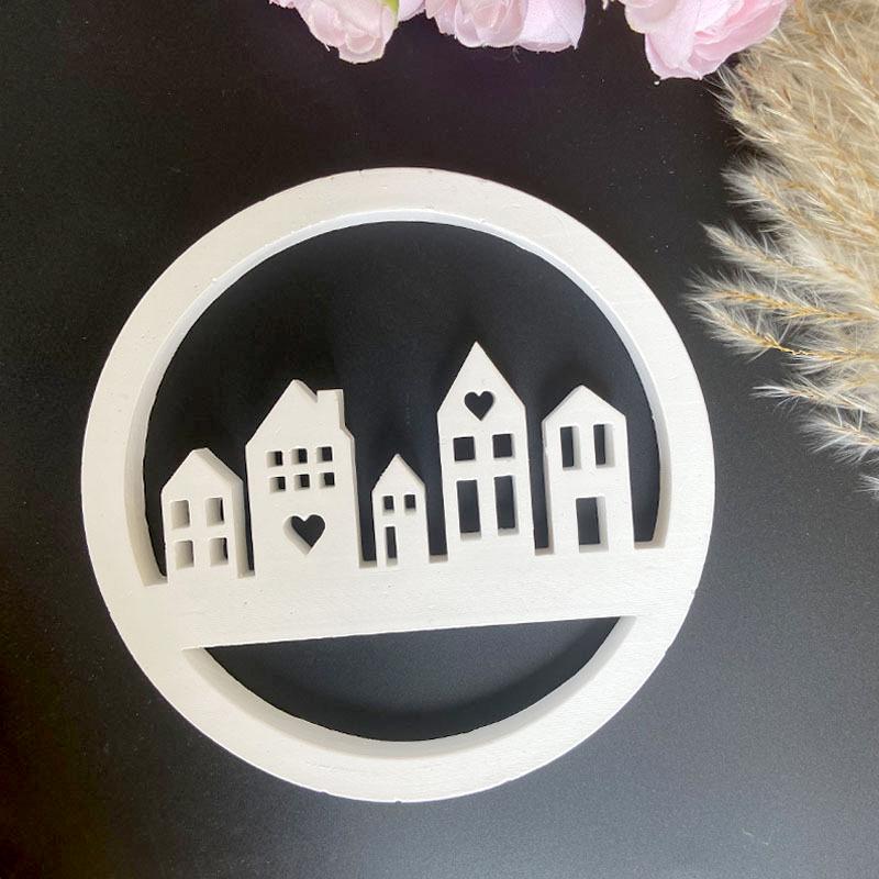 

DIY Silicone Mold Handmade Ornaments Decorative House Construction Handwork Crafting