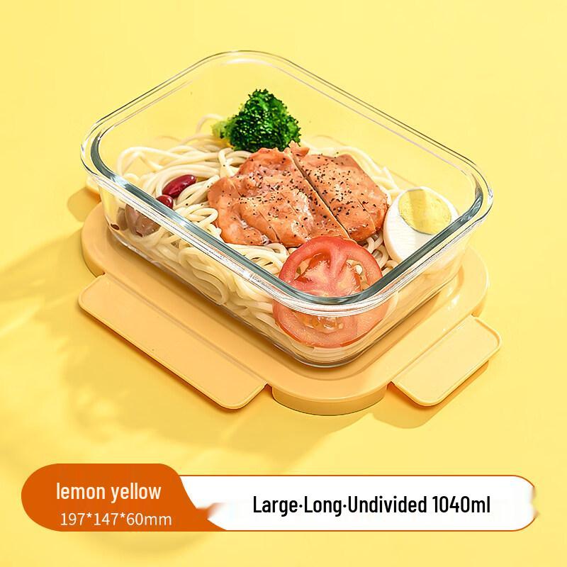Microwavable Glass Food Container with Air Valve Large 1040ml