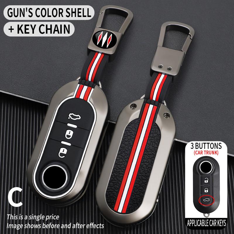 Pouzdro na skládací dálkový klíč zinkové slitiny pro Fiat Ducato 500 500L Panda Grande Punto Lancia Musa Auto Příslušenství