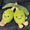 Colgante de Peluche de Frijol Ojo Oliva Verde Mujeres Lindo Simulación Peluche Colgantes Llave Peluches Suaves Mochila Llavero