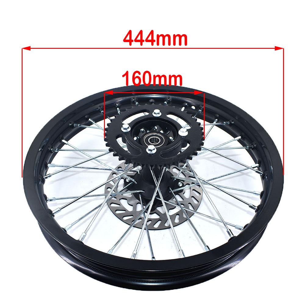 Rear Rims Aluminum Alloy 1.85X16" Inch Disc Plate Wheel with Disc Brake&sprocket for KLX CRF Kayo Apollo BSE Pit Bike Dit Bike