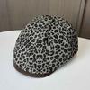 Fashion leopard print casual versatile forward hat female travel spice girl wear painter hat fashion street shot cap