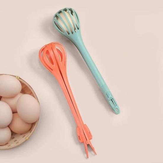 3-i-1 köksredskap äggvisp omrörare mattång sil med halkfria tänder värmebeständigt köksverktyg för bakning matlagning