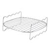 Fryer Rack Accessories, Replacement BBQ Rack Double Layer Rack Skewers Baking Tray for     Fryer Accessories