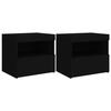 VidaXL Tables de Chevet avec Lumières LED 2 pcs, Armoires de Lit avec Rangement, Tables de Nuit, Armoires de Nuit, Moderne, 836766