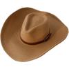 Men'S Straw Hat Beach Hat Summer Big Edge Sunshade Cowboy Hat Outdoor Sun Protection Hat Retro Wind Wide Brim
