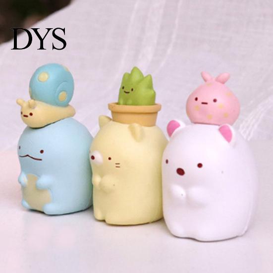 8Pcs Cute Anime Figure Sumikko Gurashi Model Toy Car Ornaments Home Decoration