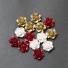Vintage Colorful Rose Resin Accessories Flat Back Cabochon Flower Crafts for DIY Jewelry Making Accessories