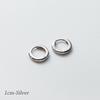 925 Sterling Silver Simple Circle Ear Buckle14mm - 18mm Platinum Plated Hypoallergenic Hoop Earrings For Women Jewelry