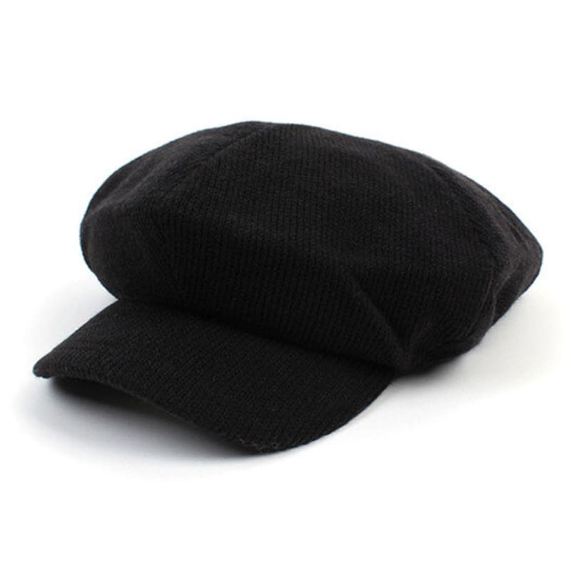 Universal Chemistry Knit Black Newsboy Cap