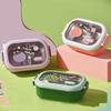 Leak-Proof Lunch Container 2 Compartments Food Storage Box Portable Fruit Lunch Box  Boys