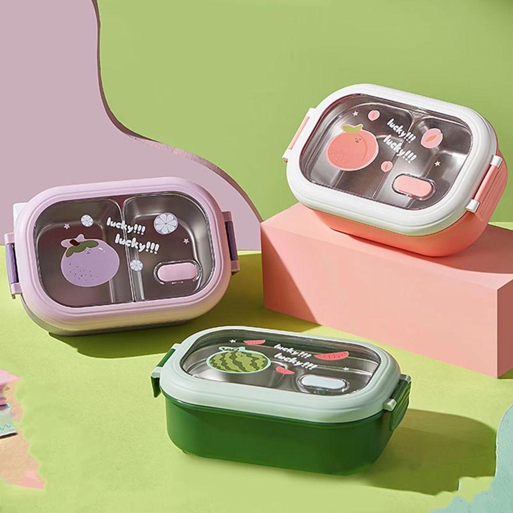 Nepropustná svačinová krabička na ovoce Nerezová nádoba na potraviny Přenosná svačinová nádoba Dívky