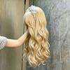 Sweet Big Wavy Hair Wig - Girl's Air Bangs Full Head Covering Wig - Daily Wear or Anime Cosplay Wig