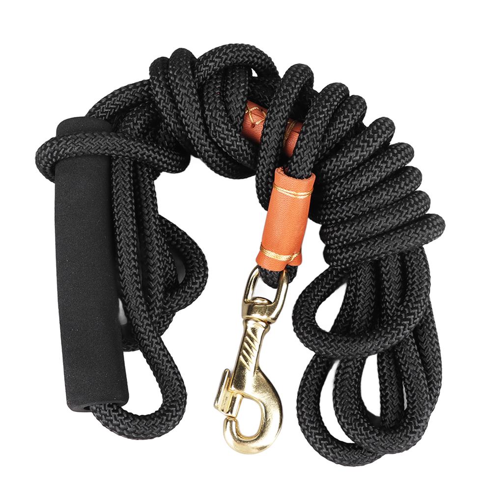 Dog Leash Nylon Extended Strong Load Bearing Capacity Dog Traction Rope with Soft Handle for