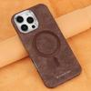 Strong Magnetic Charging Matte Leather Case for iPhone 16 Pro Max 15 14 Plus 13 12 Pro Plating Lens/Button/Bumper Phone Cover