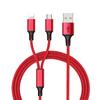 Durable Handset Data Line Double Metal Woven Nylon Data Cable For Apple And Android Devices