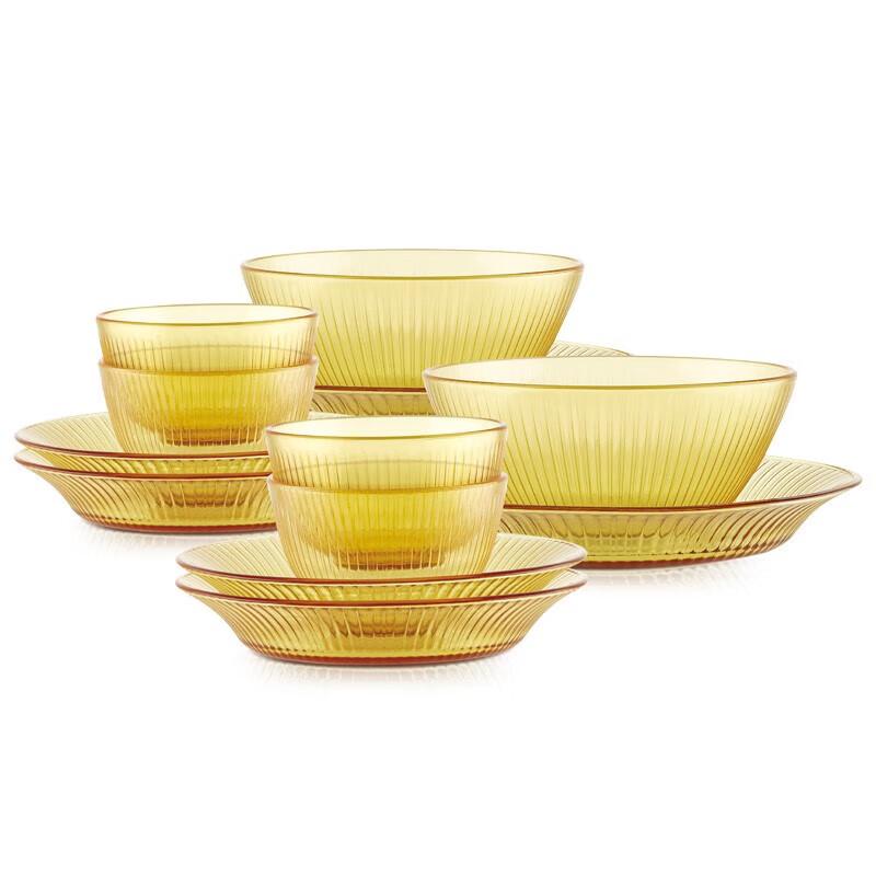 Corelle Jingzun Amber 12-Piece Dinnerware Set