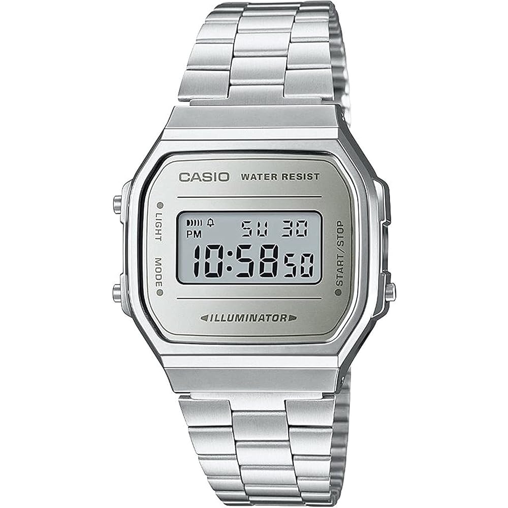 Casio Vintage Series A168WEM-7 Digital Watch Silver Unisex Kids