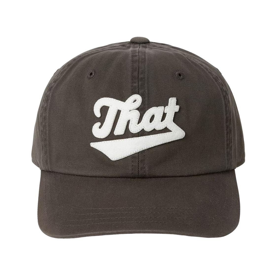 Thisisneverthat Overdyed That Applique Cap Washed Black ONE SIZE