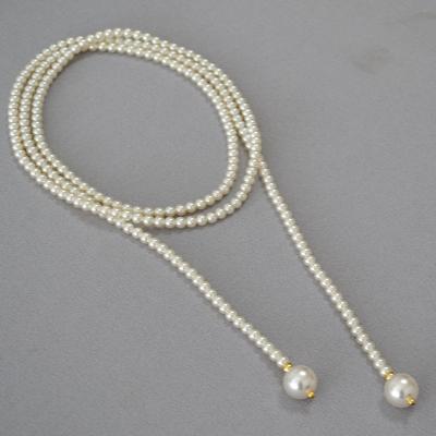 Autumn And Winter French Elegance Niche Imitation Shijia Pearl Necklace Temperament Versatile Long Beaded Sweater Chain A Variety Of Ways To Wear