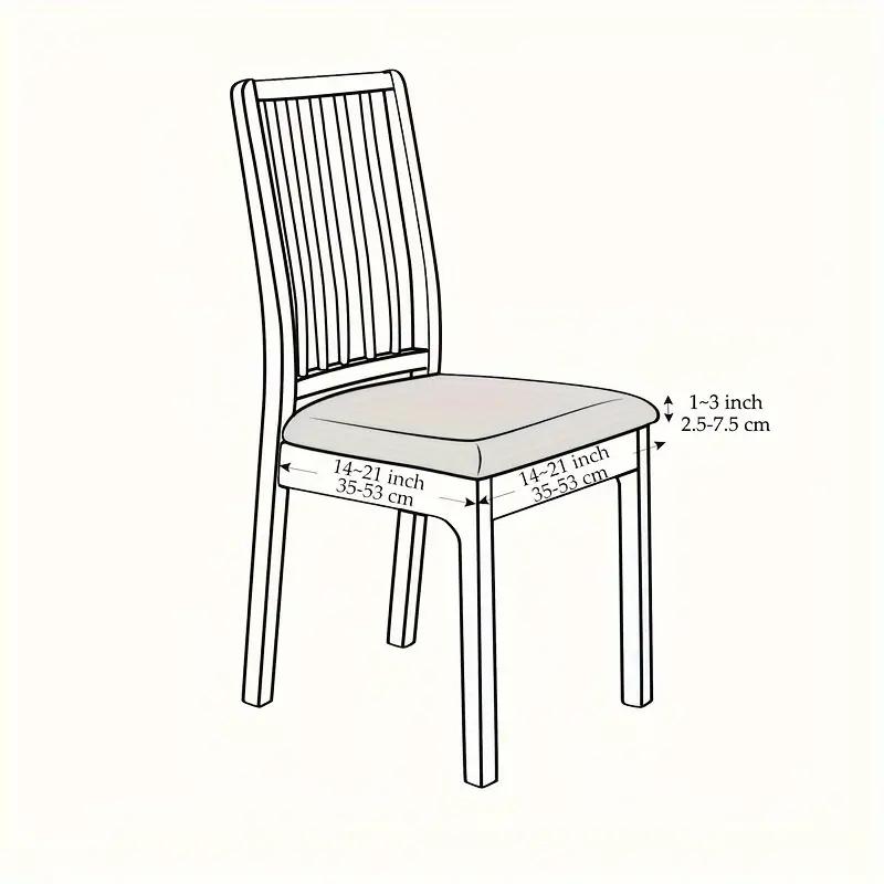 Водонепроницаемый чехол на сиденье стула без спинки эластичный жаккардовый чехол для стула столовая съемный грязеотталкивающий 1 шт 1PC светло-зеленый 2667₽