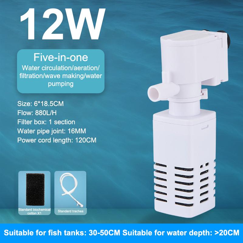 Aquarium Filter Pump Fish Tank Submersible Silent Air Oxygen Aerator Water Change Pump Aquarium Air Pump Wave Maker 220V