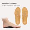 Breathable Leather Shock-Absorbing Arch Support Insoles for Flat Feet