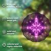 Vibrant Purple Light Metal Wind Spinner for Garden Patio Decor 360 Rotating Hook No Electricity Needed All Seasons Gift Modern Ornament