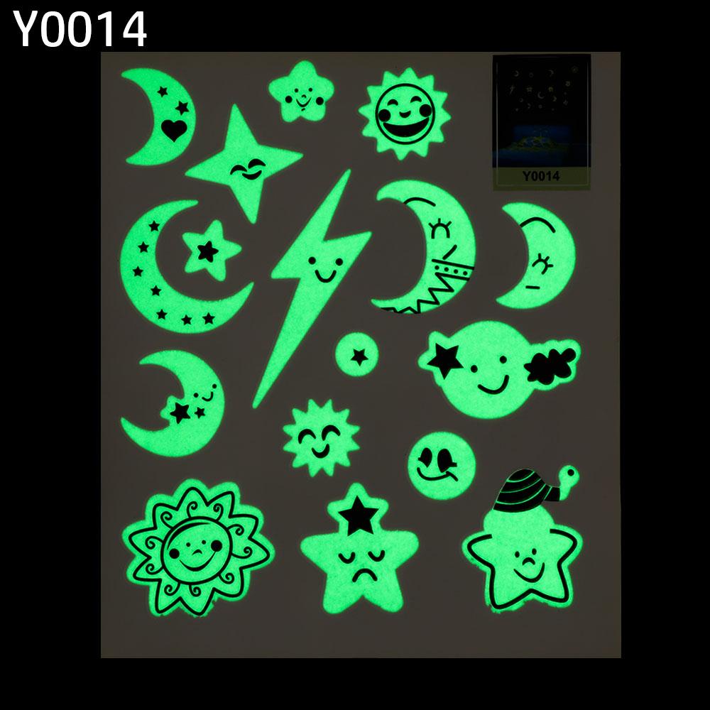 DIY Vinyl Home Decoration Kids Bedroom Noctilucent Moon Glow In Dark Fluorescent Star Decal Luminous Wall Stickers