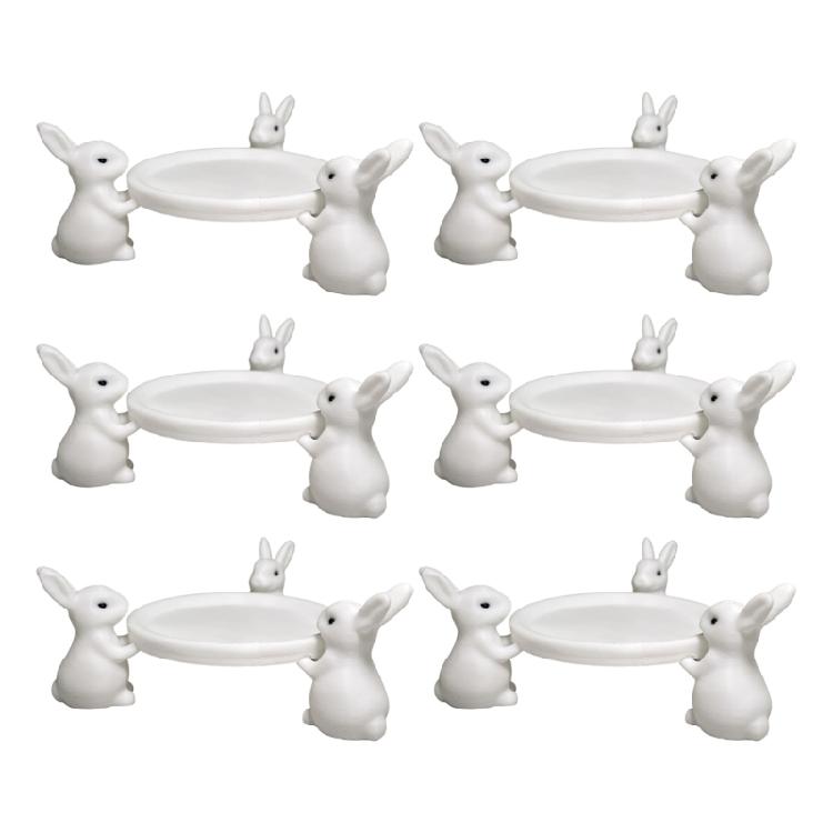 Rabbit Plate 3D Printed Easter Bunnies Cake Stand Serving Tray for Desserts Jewellery Wedding Crafts Decoration Gift