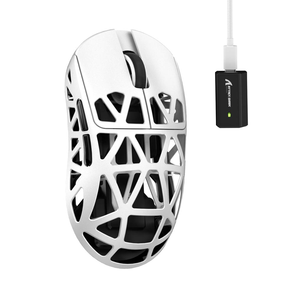 MAMBASNAKE x ATTACK SHARK R2 Magnesium Alloy Gaming Mouse, 8K Mouse, PixArt PAW3950 Optical Sensor, Ultra-Lightweight, 47g, 3-Mode Connection: