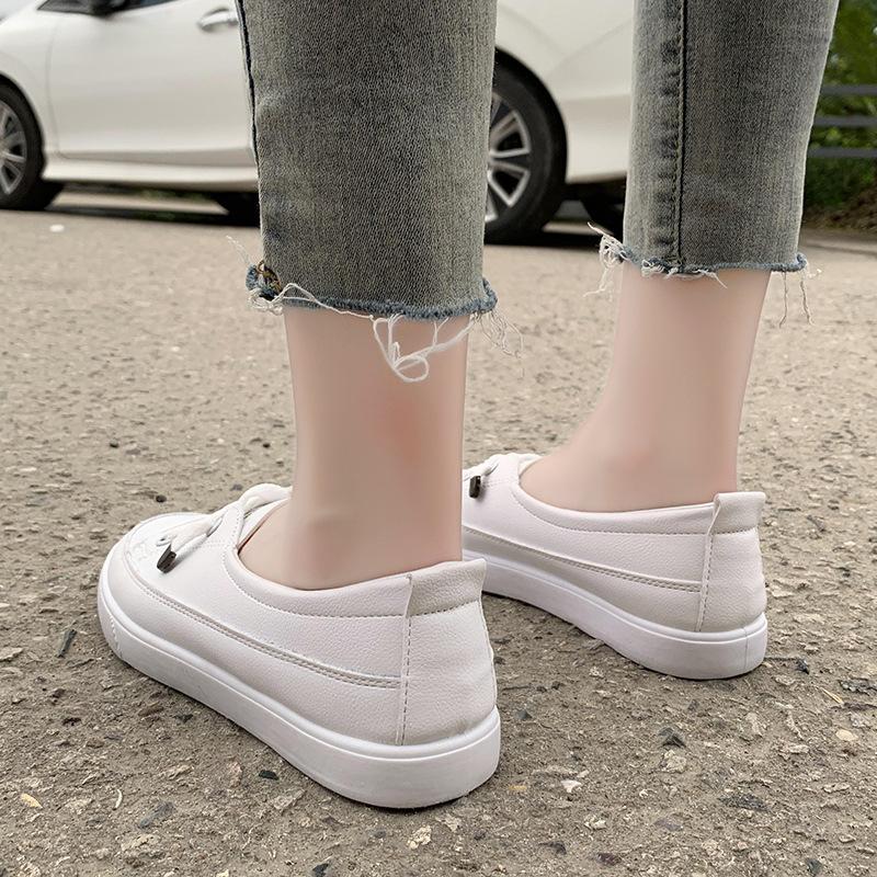 Spring Autumn Trendy White Shoes Fashion Minimalist Flat Casual Comfort Board Footwear Lightweight Versatile Ladies Shoes