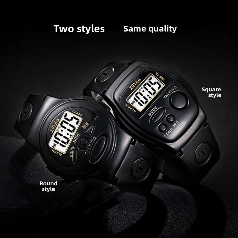 Digital Voice Alert Watch With Clear Display Daily Use Shock Proof Watches Gift