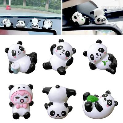 Drăguț Mini panda uriaș Ornamente pentru bordul mașinii Navigator pentru mașină Decorare ecran păpușă Accesorii pentru interiorul mașinii Jucărie Cadou Fată