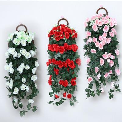 Fashion Home Decor Artificial  Flower Indoor Hanging Rose Flowers Fake Home Garden Decor Vine Plant Outdoor