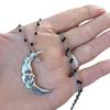 Gothic Moon Pendant Necklace With Zinc Alloy Geometric Design For Women