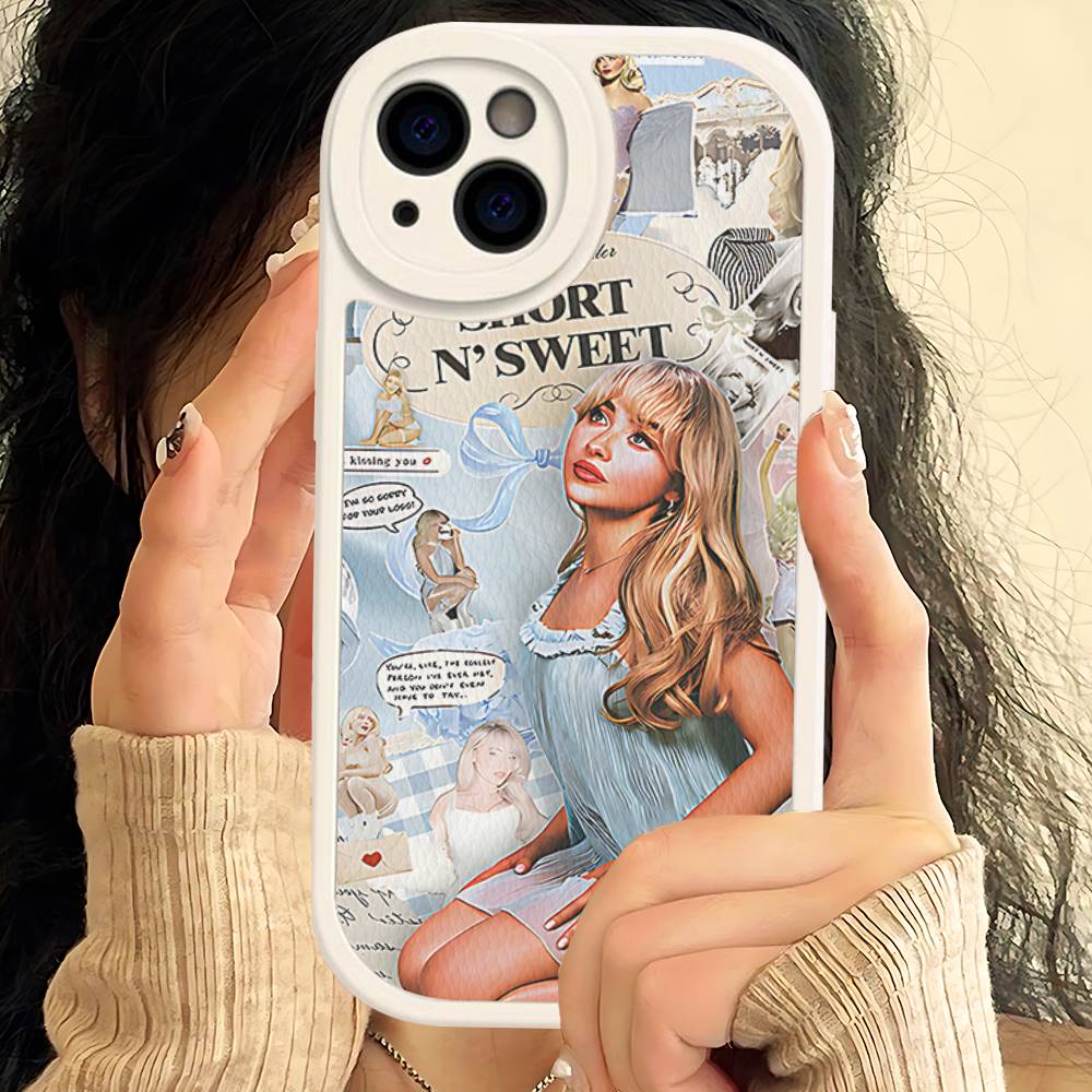 Singer S-Sabrina C-Carpenter Phone Cover For IPhone 11 12 13 14 15 16 Pro Max Mini Plus Soft Leather Case