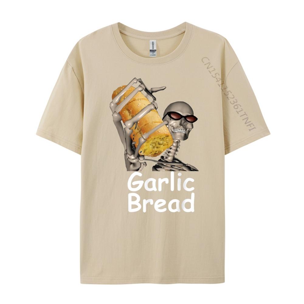 Garlic Bread Skeleton Funny Graphic Tees Men Clothes Big And Tall Graphic